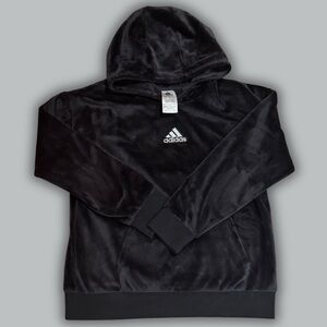 Adidas Girls Black Pullover Fleece Cozy Hoodie (Super Soft!)